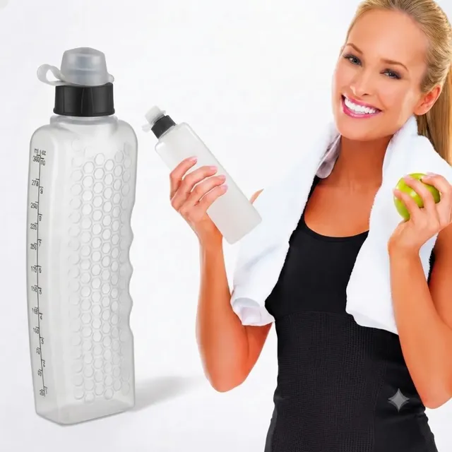 Garrafa squeeze curvada ergonômica de 300 ml